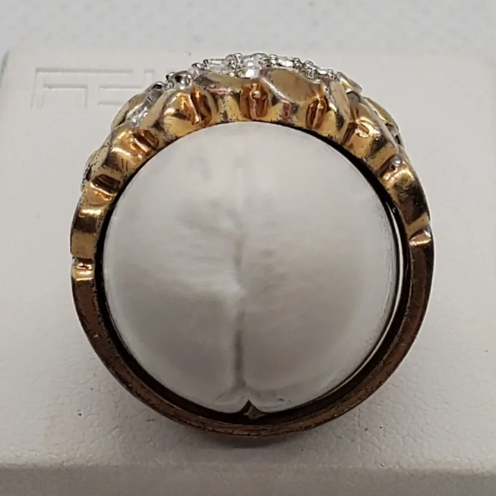 18 Karat Gold Layered Cubic Zirconia Ring (9.5)